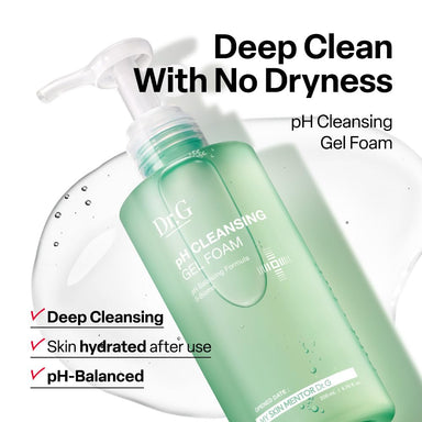 Ph Cleansing Gel Foam - Everyday Gentle Face Cleanser for All Skin Types - Ph-Balanced - Hydrating - Deep Pore Cleansing - Safe for Daily Use on Sensitive Skin - Korean Skincare - 6.76 Fl Oz
