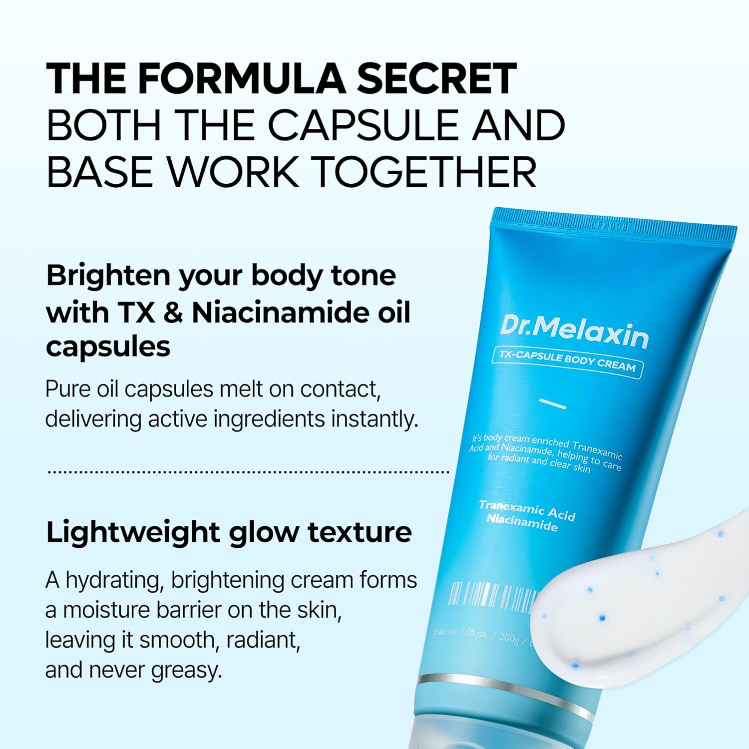 Transform Your Skin with TX Capsule Body Cream – 99% Pure Tranexamic Acid & Niacinamide for Brightening Dark Spots, Uneven Tone & Dullness | Luxurious Non-Greasy Body Lotion for Radiant Skin