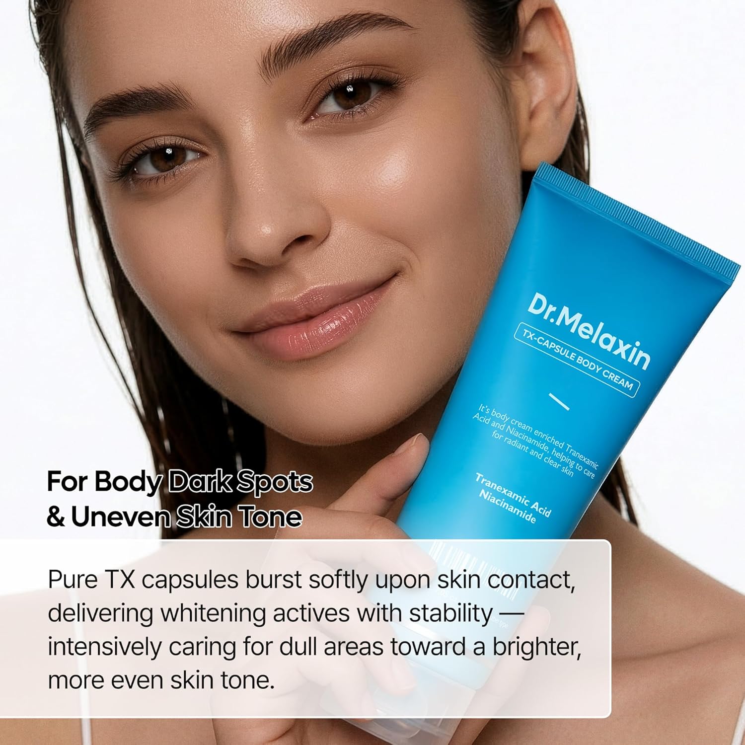 Transform Your Skin with TX Capsule Body Cream – 99% Pure Tranexamic Acid & Niacinamide for Brightening Dark Spots, Uneven Tone & Dullness | Luxurious Non-Greasy Body Lotion for Radiant Skin