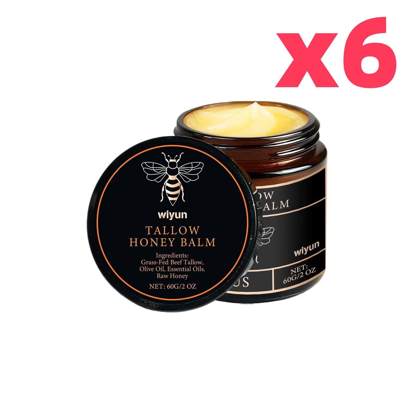 Revitalize Your Skin with WIYUN Beef Tallow Honey Moisturizing Cream - Anti-Aging, Soothing, and Brightening Care