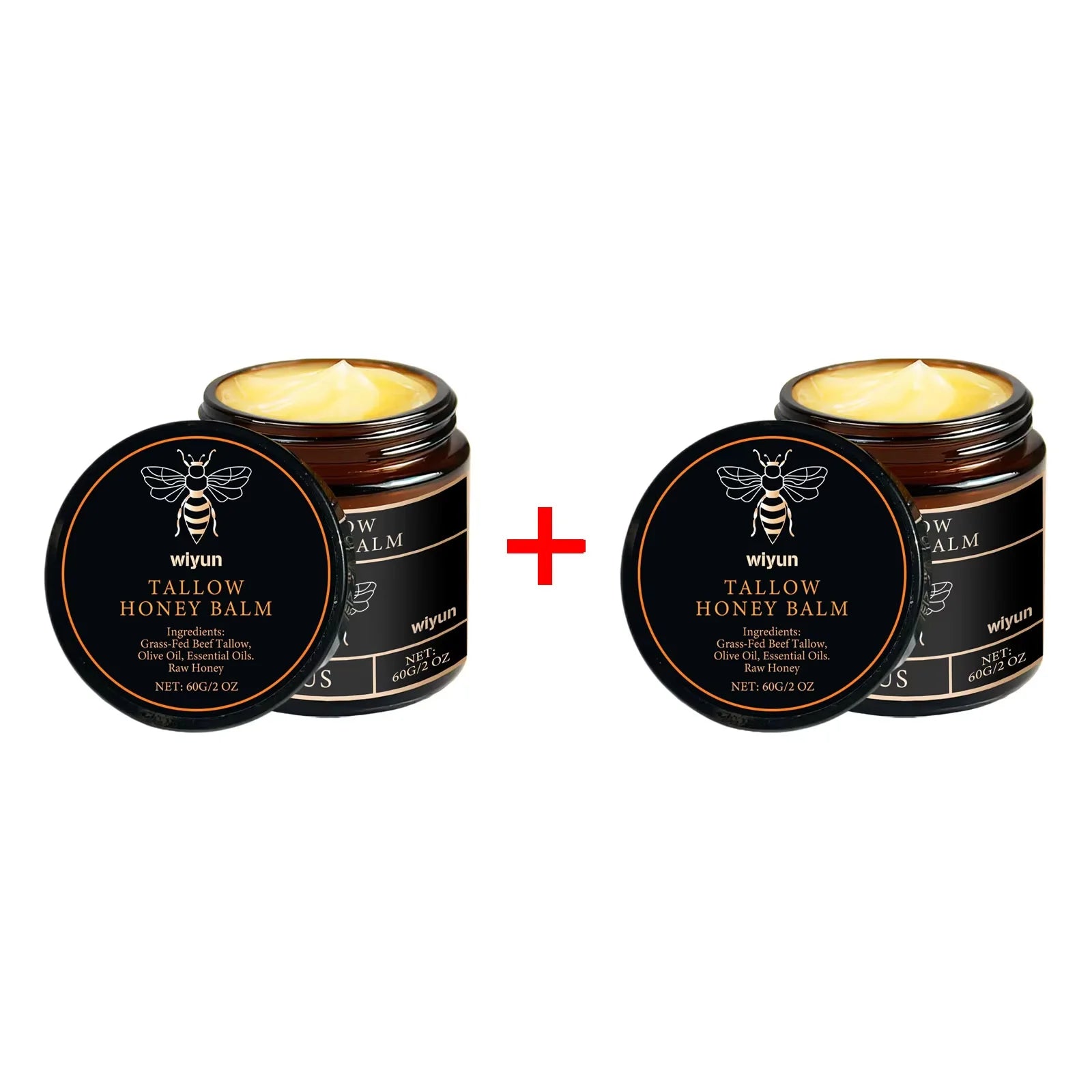 Revitalize Your Skin with WIYUN Beef Tallow Honey Moisturizing Cream - Anti-Aging, Soothing, and Brightening Care