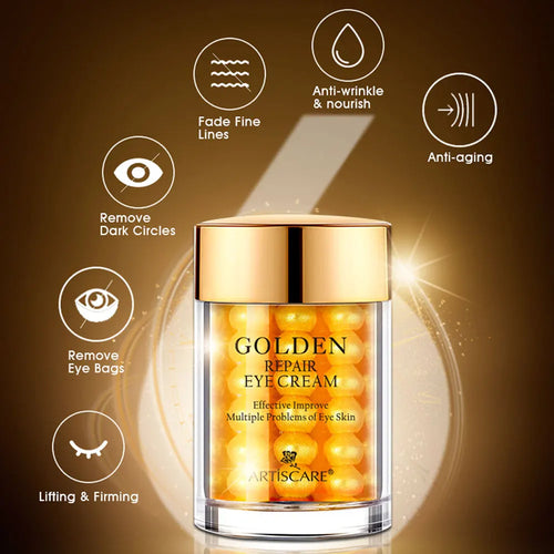 Revitalize Your Skin with the 24K Gold Skincare Set: Moisturizing Face Cream, Eye Cream & Peptide Serum for Dark Circles